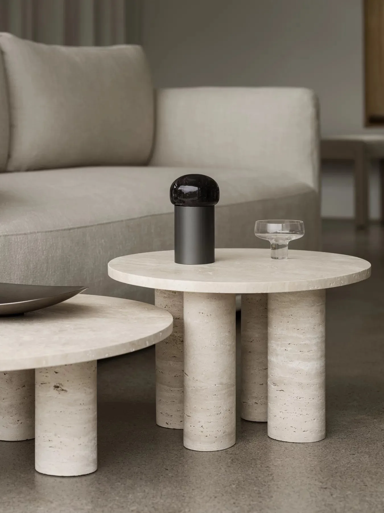 Table d'appoint Volos S Ø52 cm, Travertine blomus