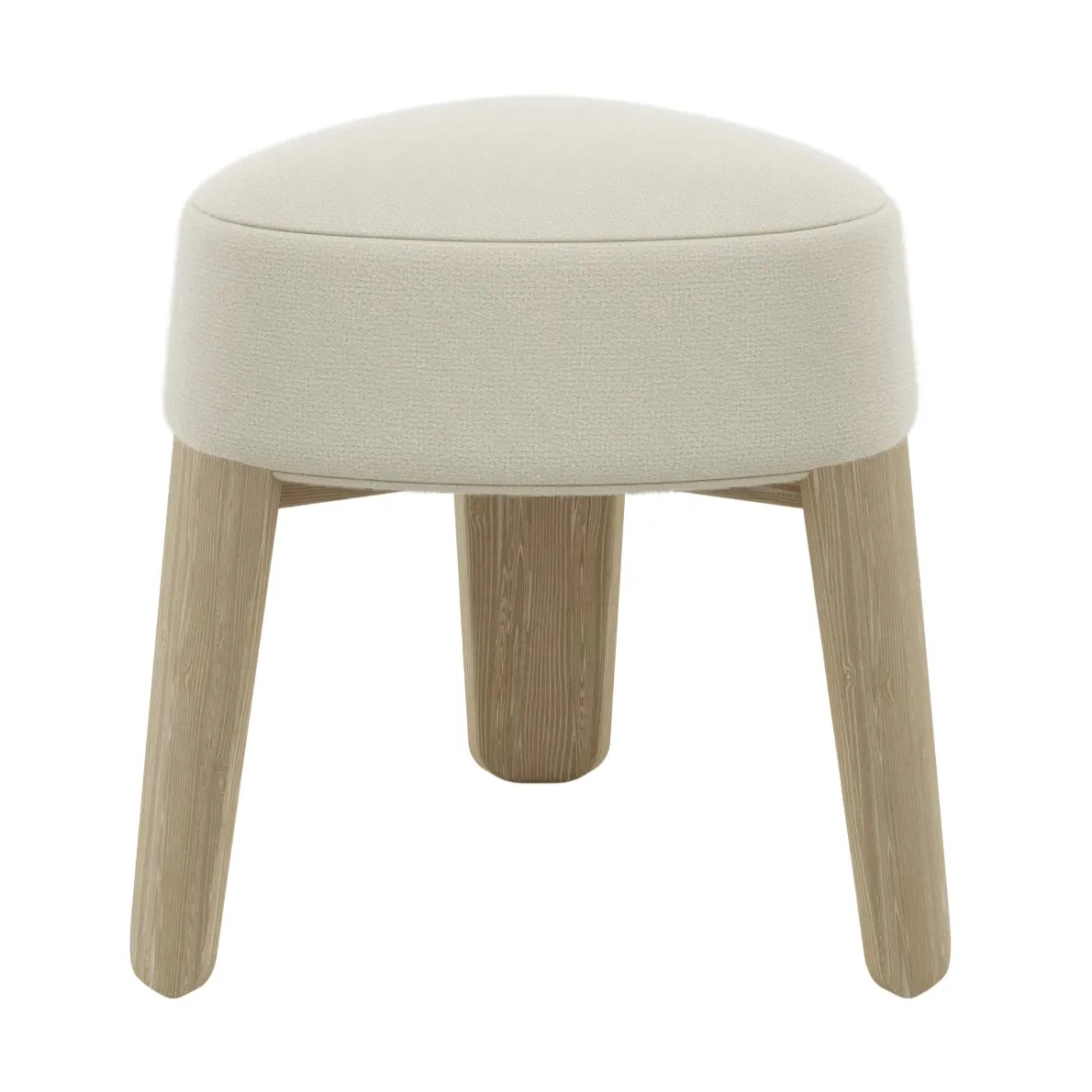 Tabouret Kuon Ø47x45 cm., Boucle beige blomus