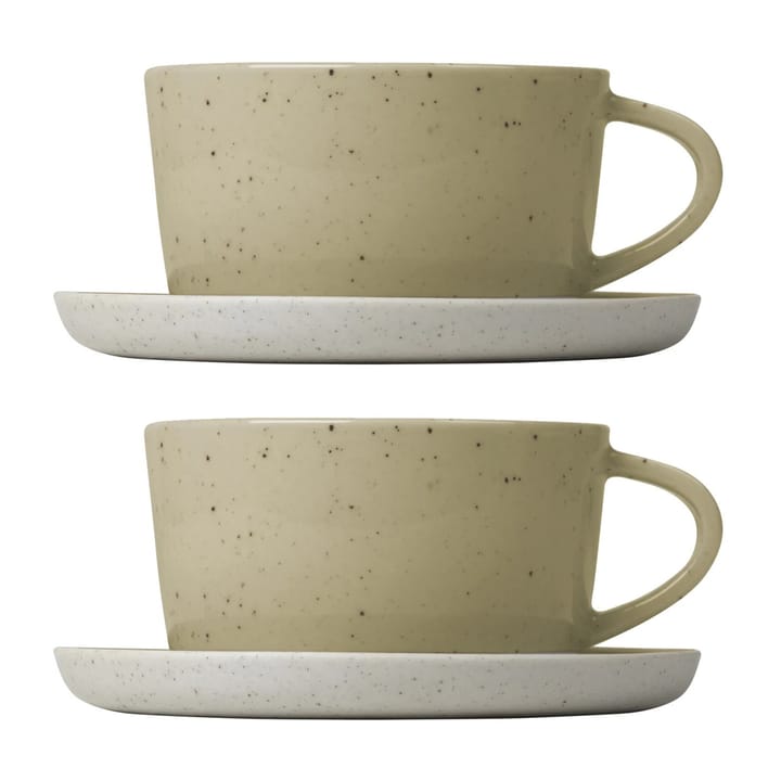 Tasse à café avec soucoupe Sablo Lot de 2 - Savannah - Blomus