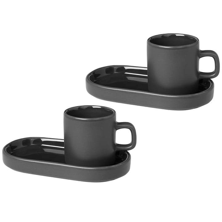 Tasse à espresso avec soucoupe Pilar lot de 2 - Vert agave - Blomus