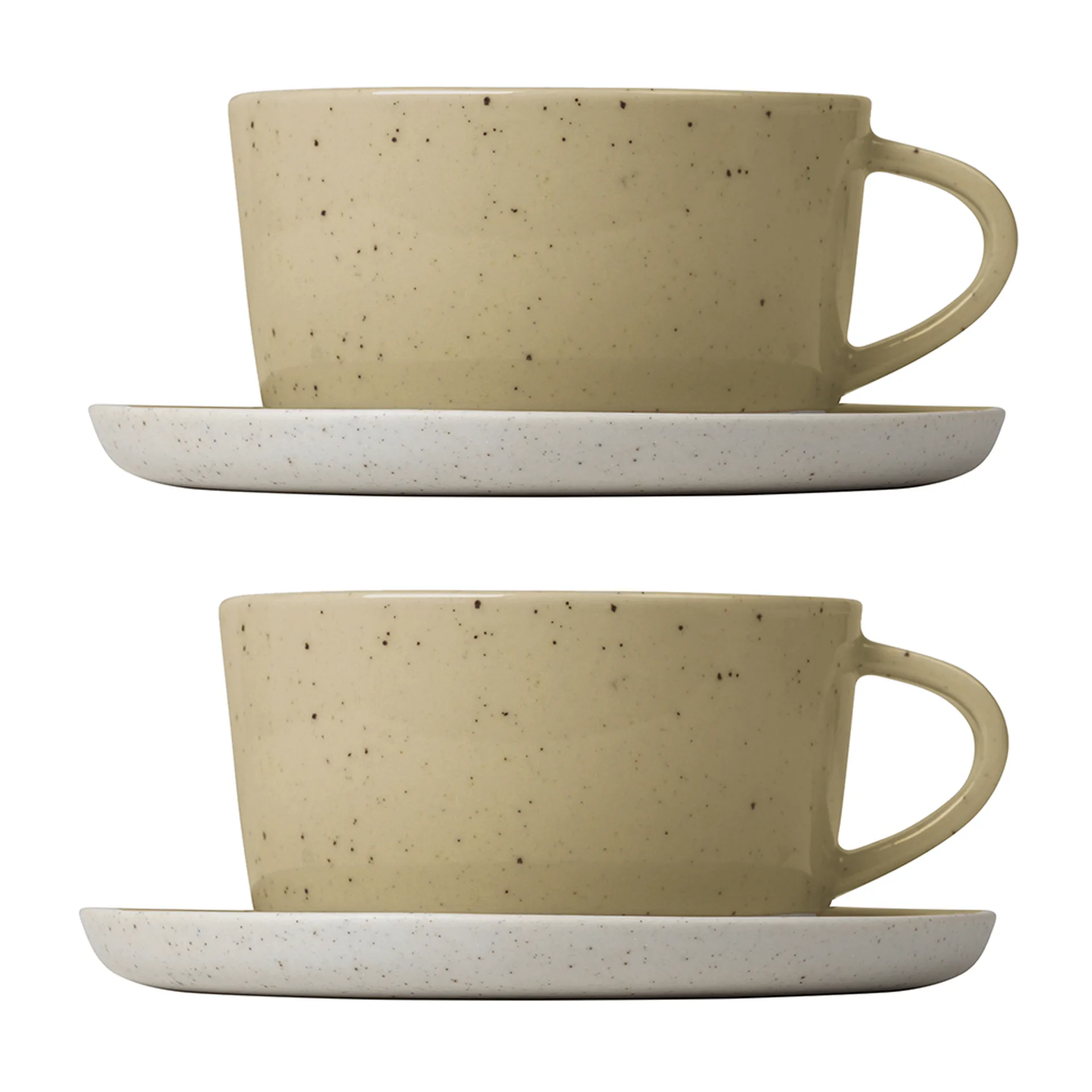 Tasse à thé avec soucoupe Sablo 25 cl lot de 2, Savannah blomus