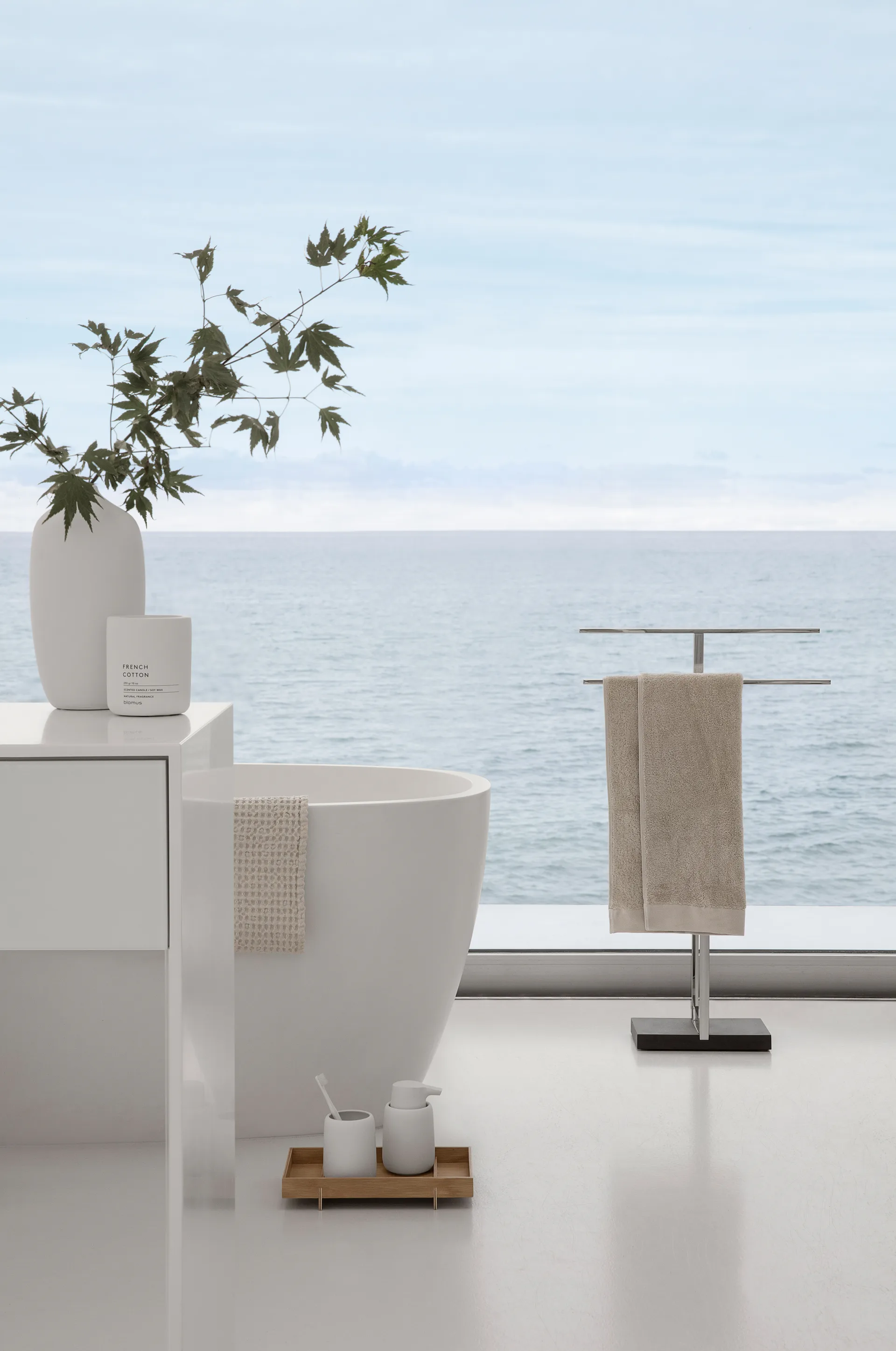 Vase Ceola 25 cm, Blanc blomus