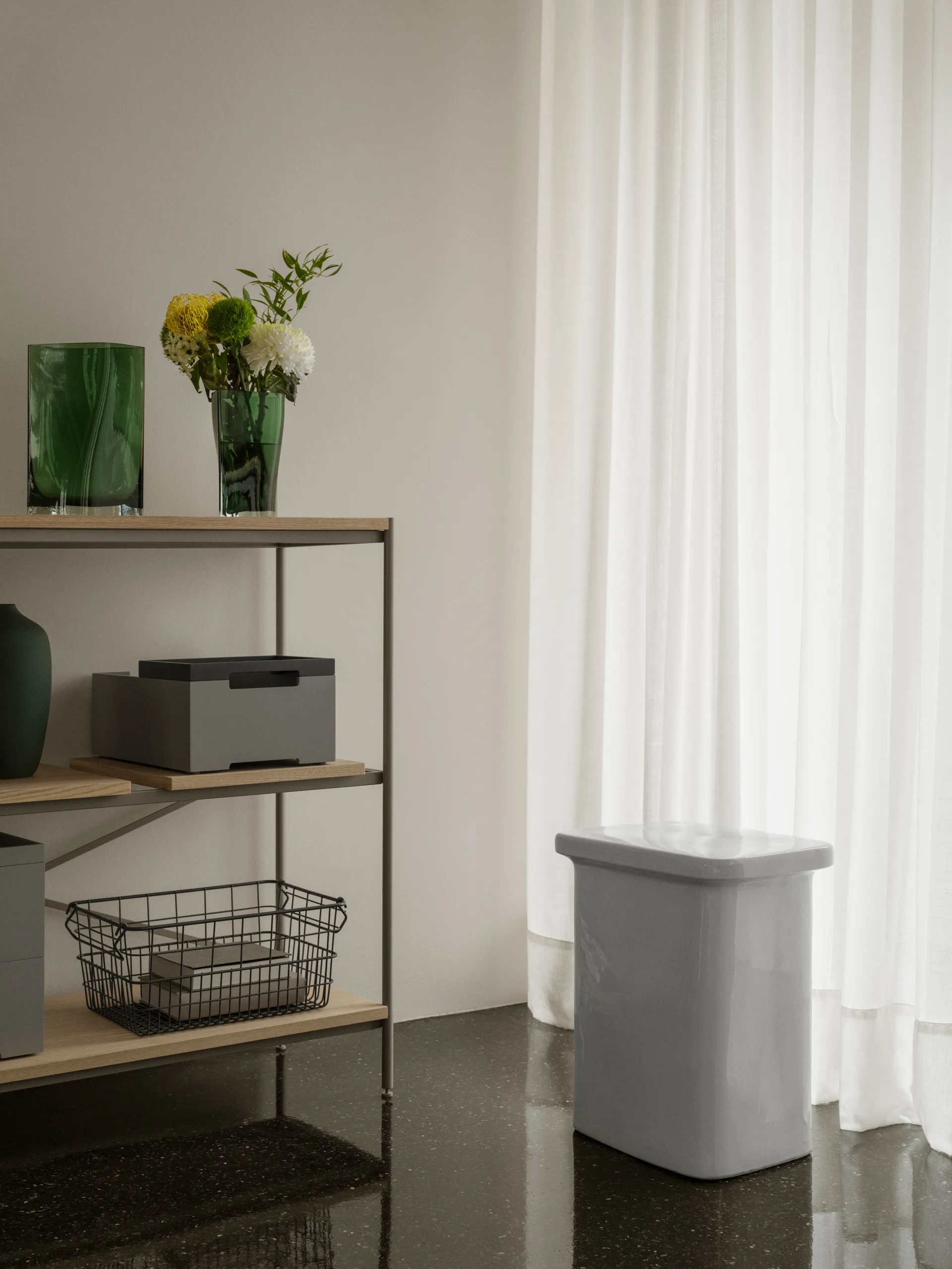 Vase Duasis, Agave Green, 21 cm blomus