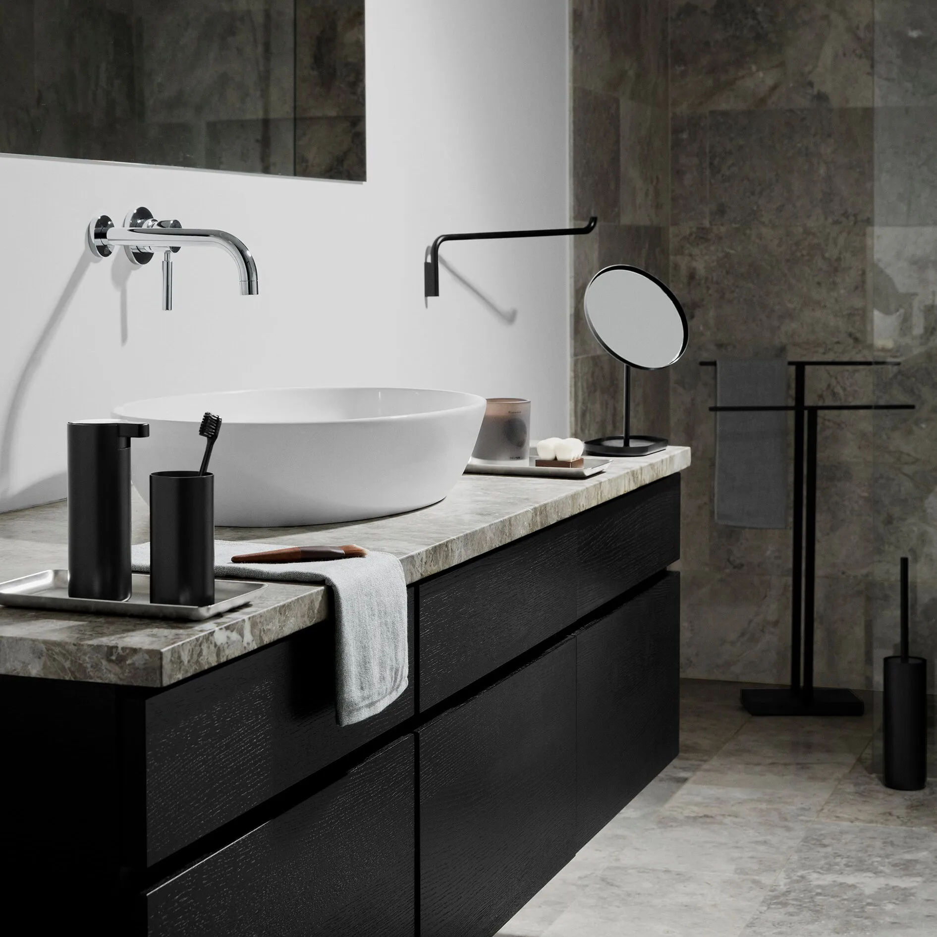 Verre à brosse à dent Modo, Noir blomus