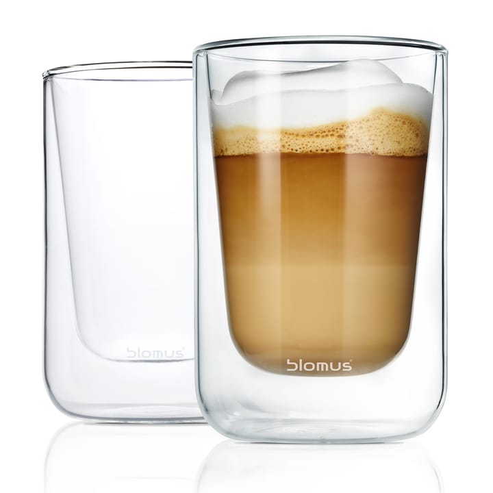 Verre à cappuccino isolant Nero lot de 2 - Transparent - Blomus