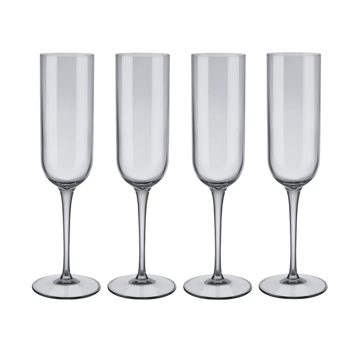 Verre à champagne Fuum 21cl Lot de 4 - Smoke - Blomus