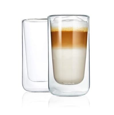 Verre à latté macchiato isolant Nero lot de 2 de Blomus