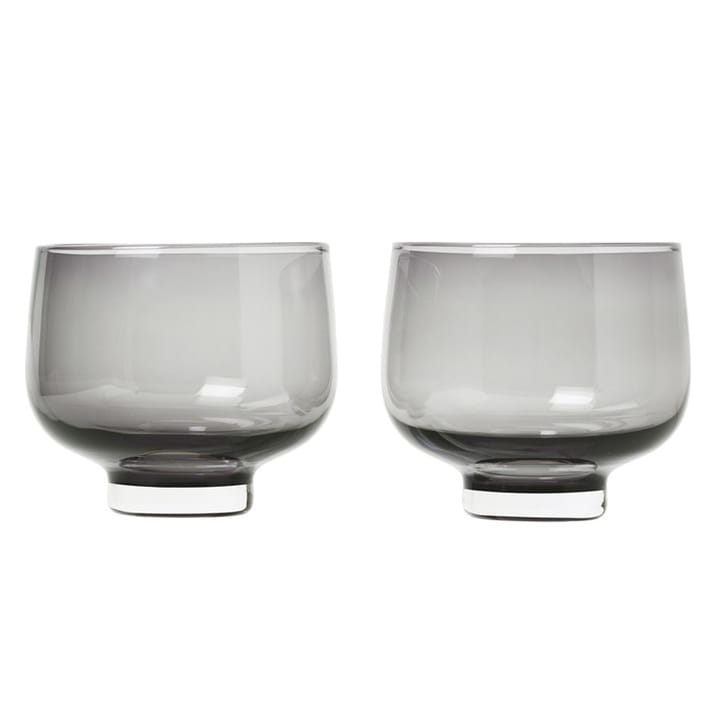 Verre tumbler Flow 22 cl lot de 2 - Fumé - Blomus