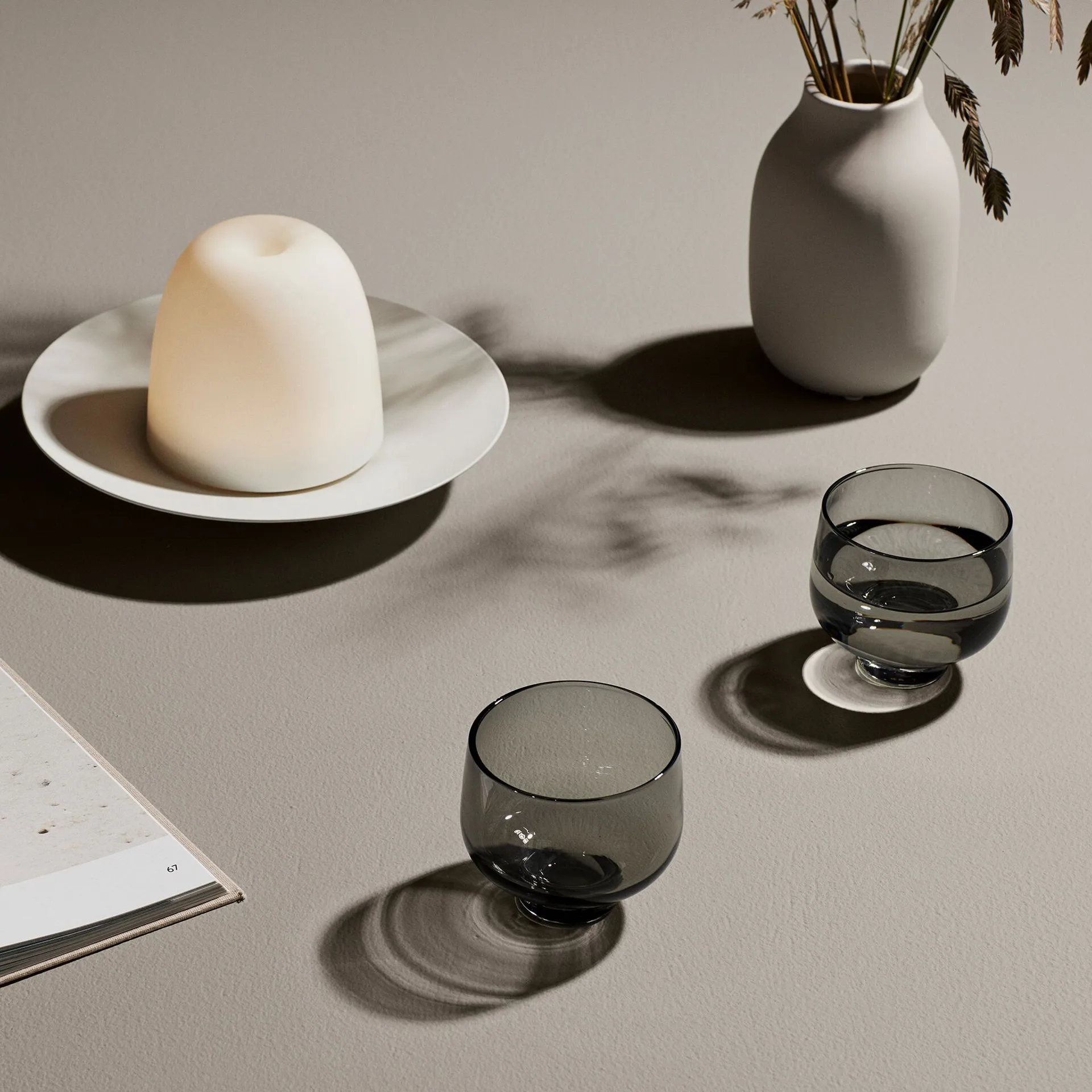 Verre tumbler Flow 22 cl lot de 2, Fumé blomus