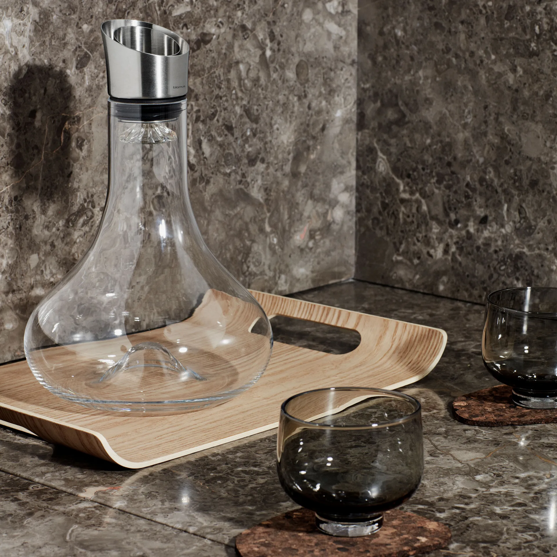 Verre tumbler Flow 22 cl lot de 2, Fumé blomus