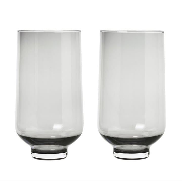 Verre tumbler haut Flow lot de 2 - Fumé - Blomus