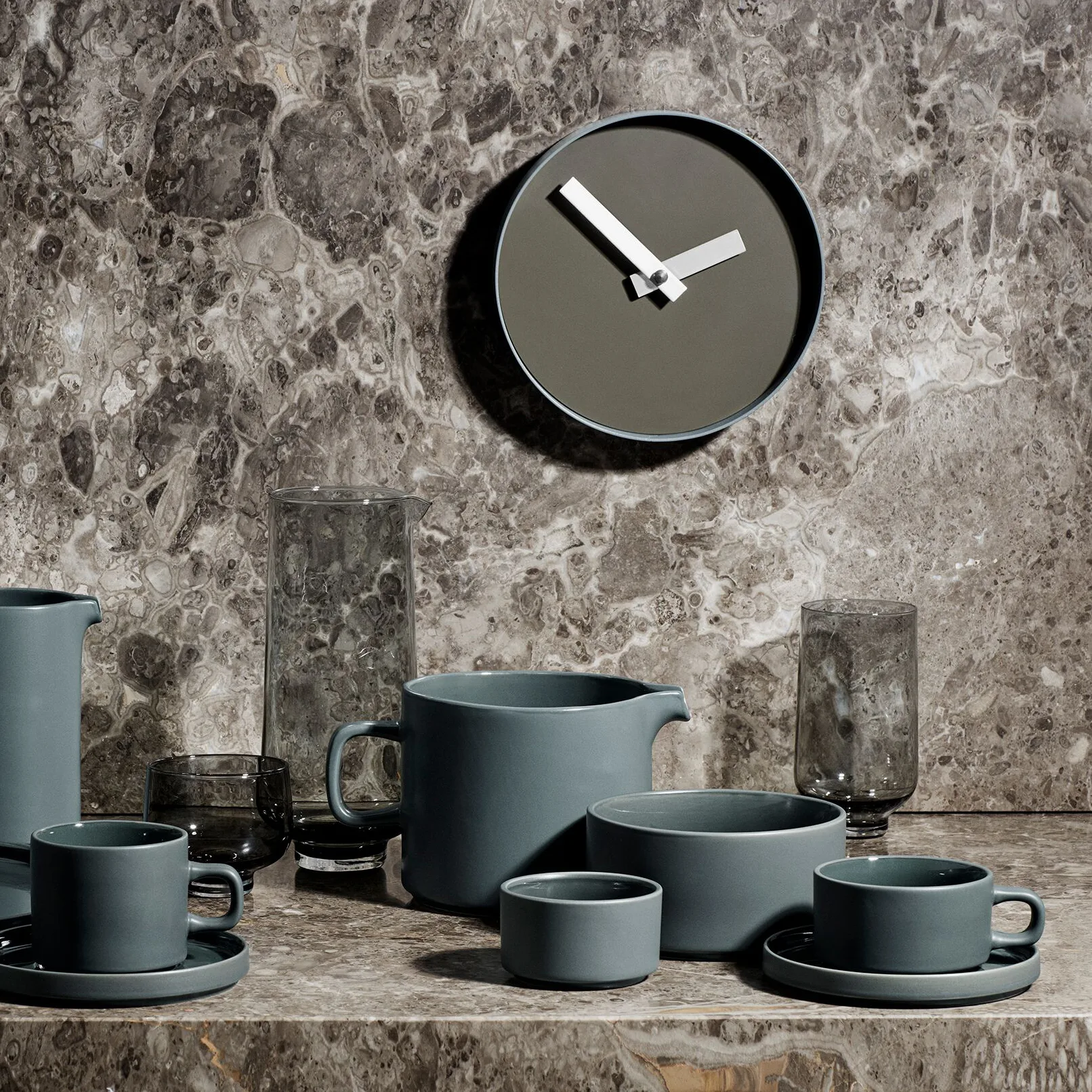 Verre tumbler haut Flow lot de 2, Fumé blomus