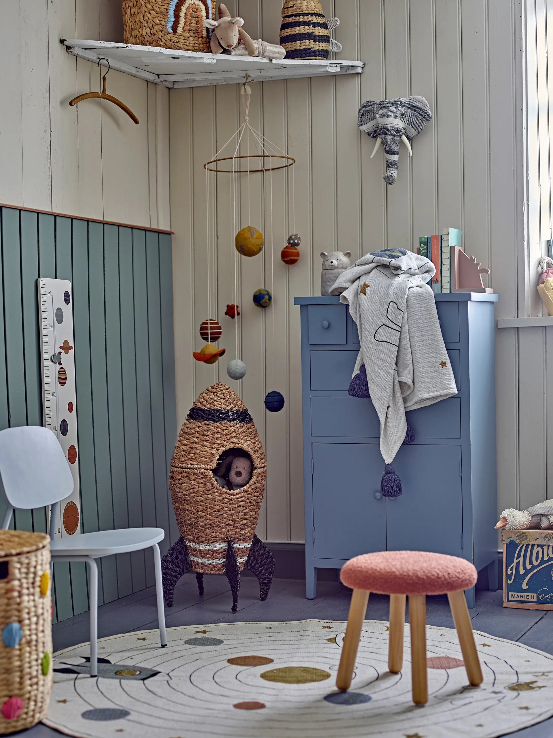 Aksel tabouret rond, Marron Bloomingville