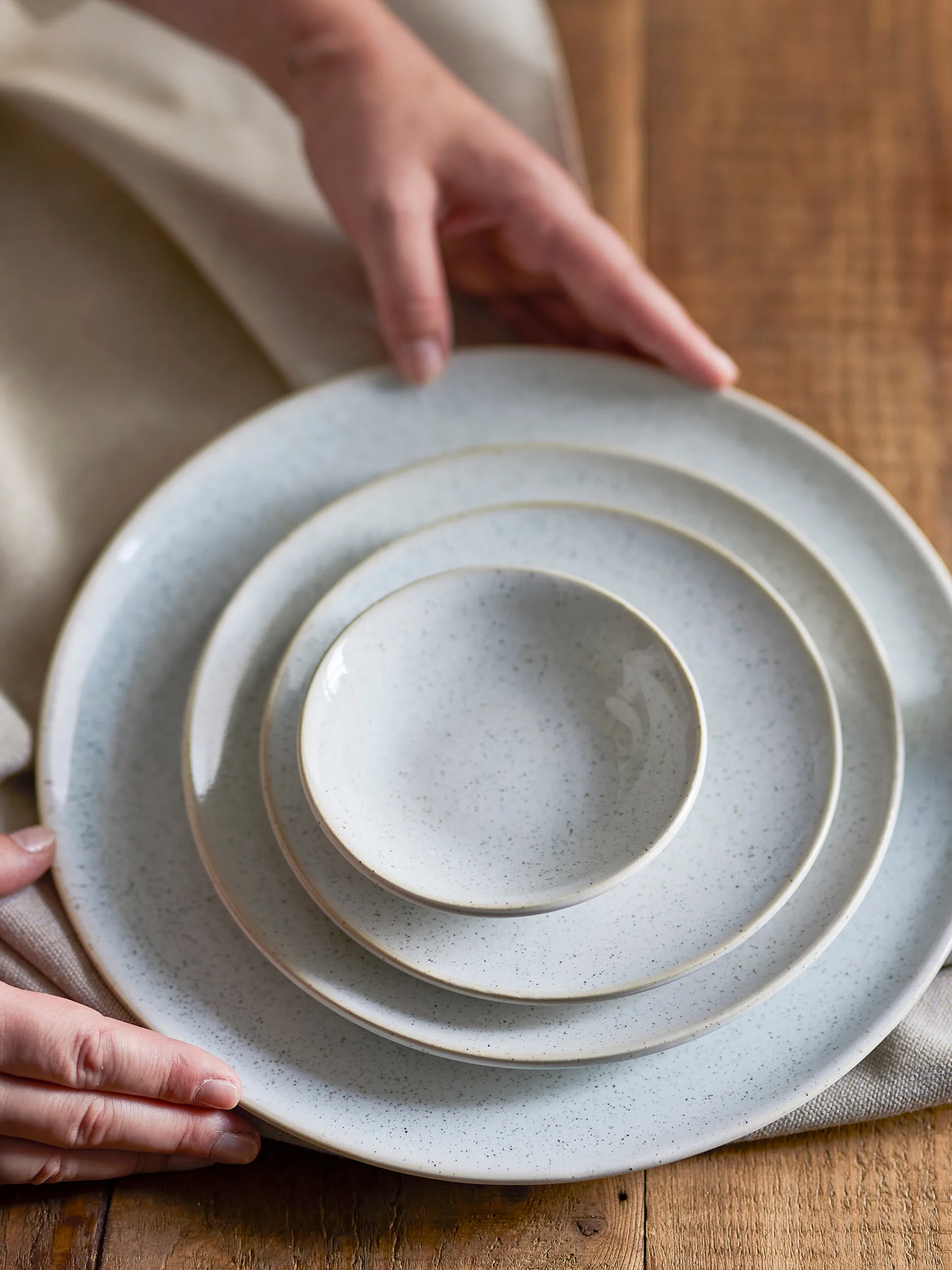 Assiette Addison Ø20 cm, Blanc Bloomingville