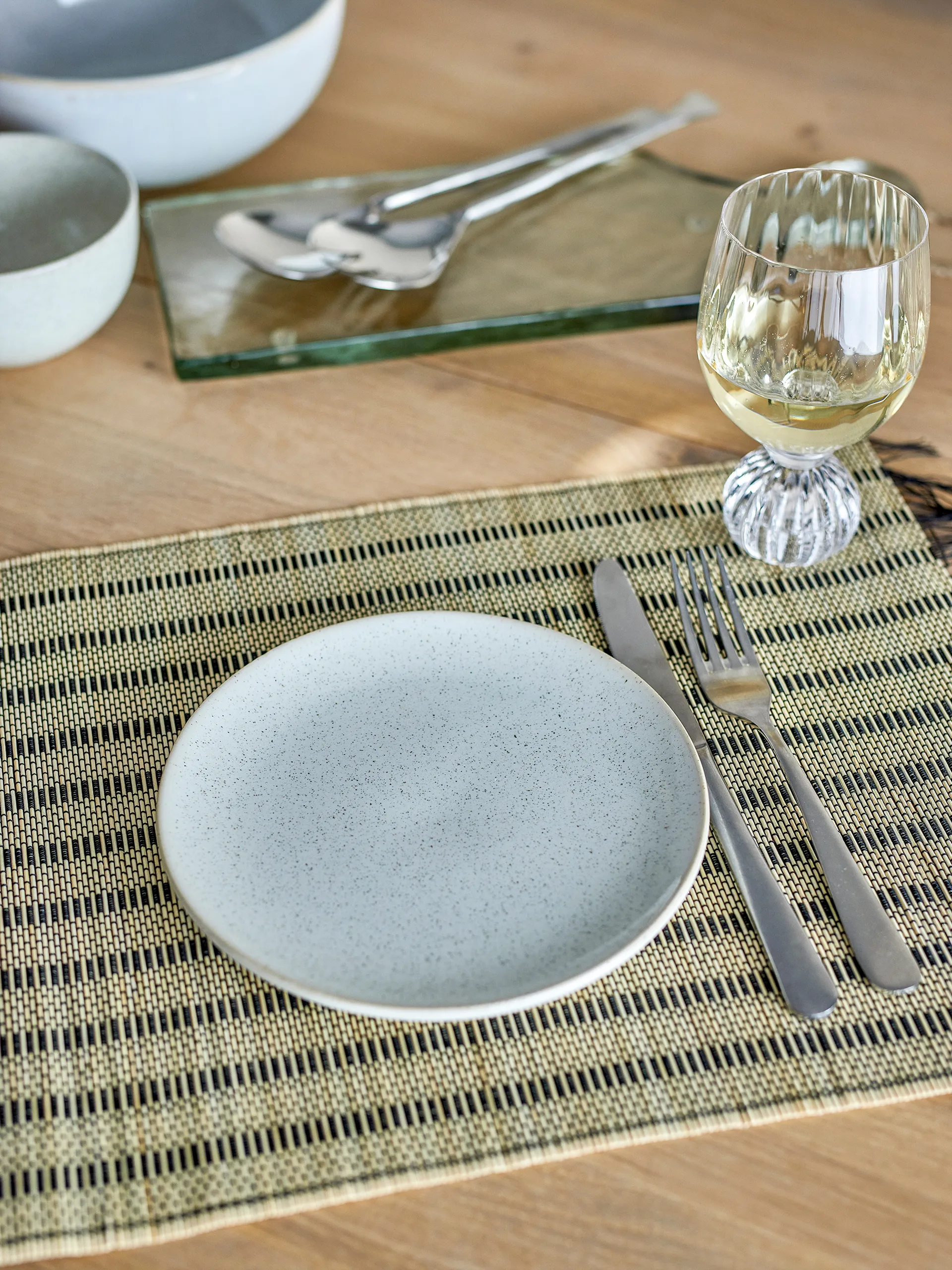 Assiette Addison Ø20 cm, Blanc Bloomingville