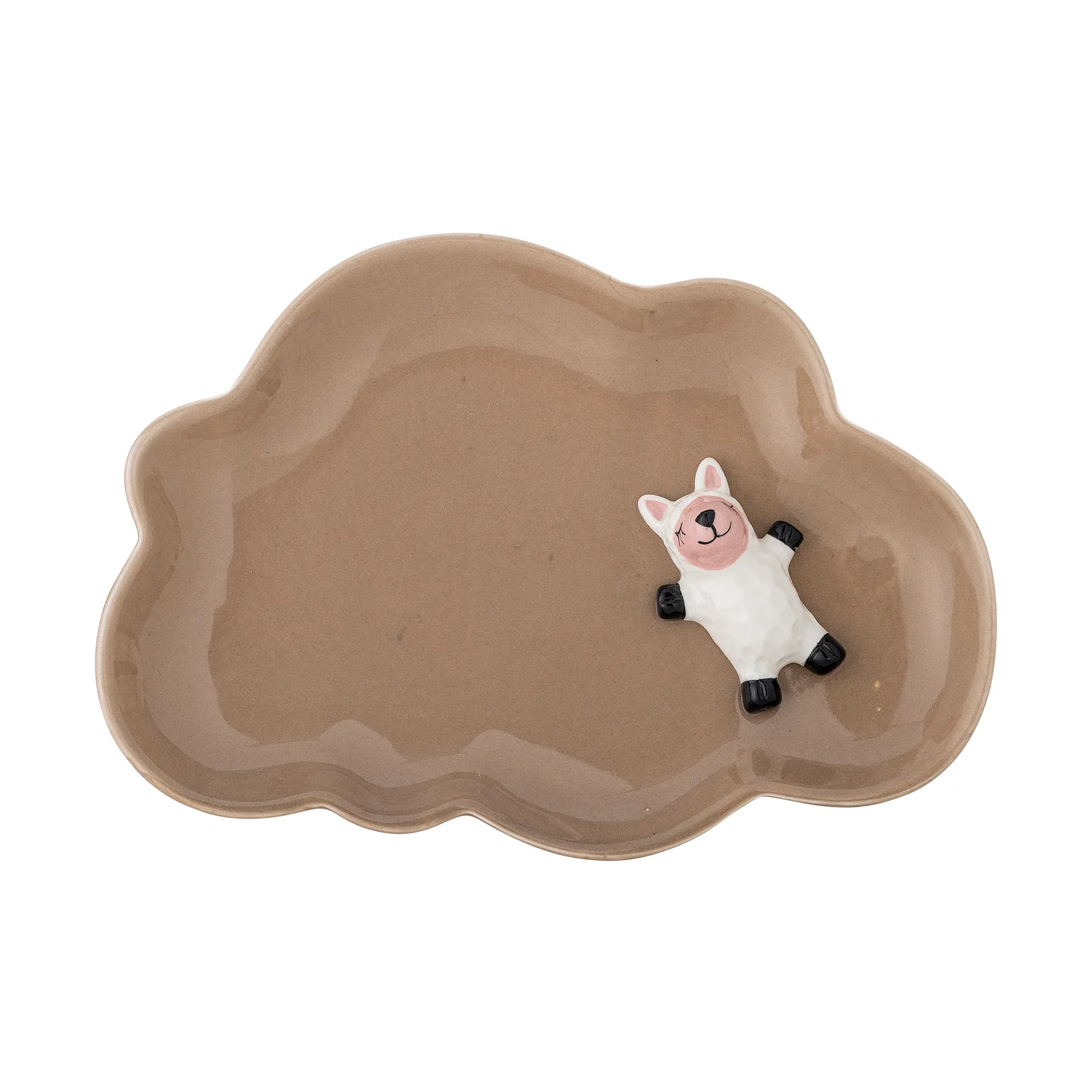 Assiette Dolly 14x20 cm, Marron Bloomingville