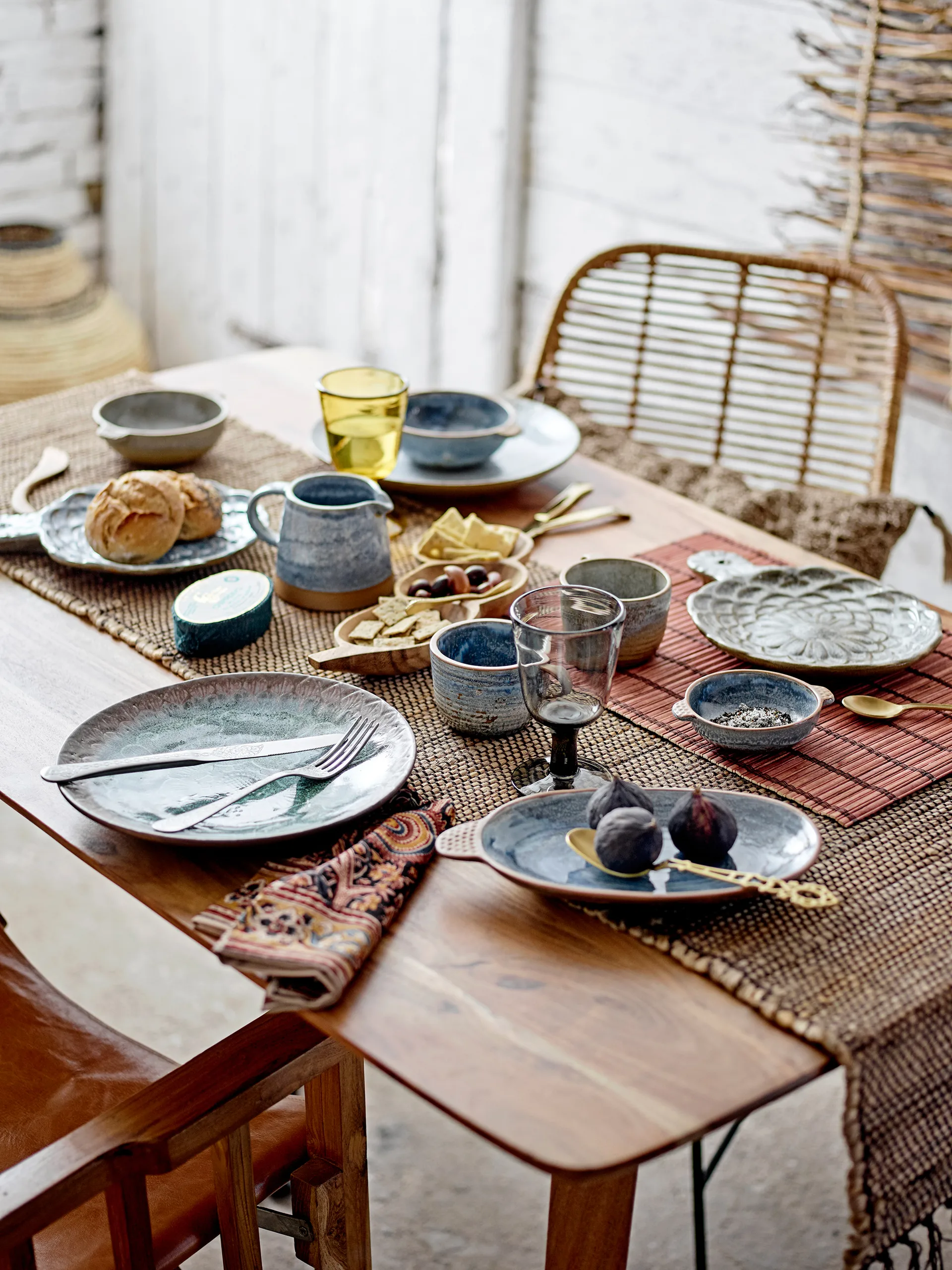 Assiette Idunn Ø25,5 cm, Bleu Bloomingville
