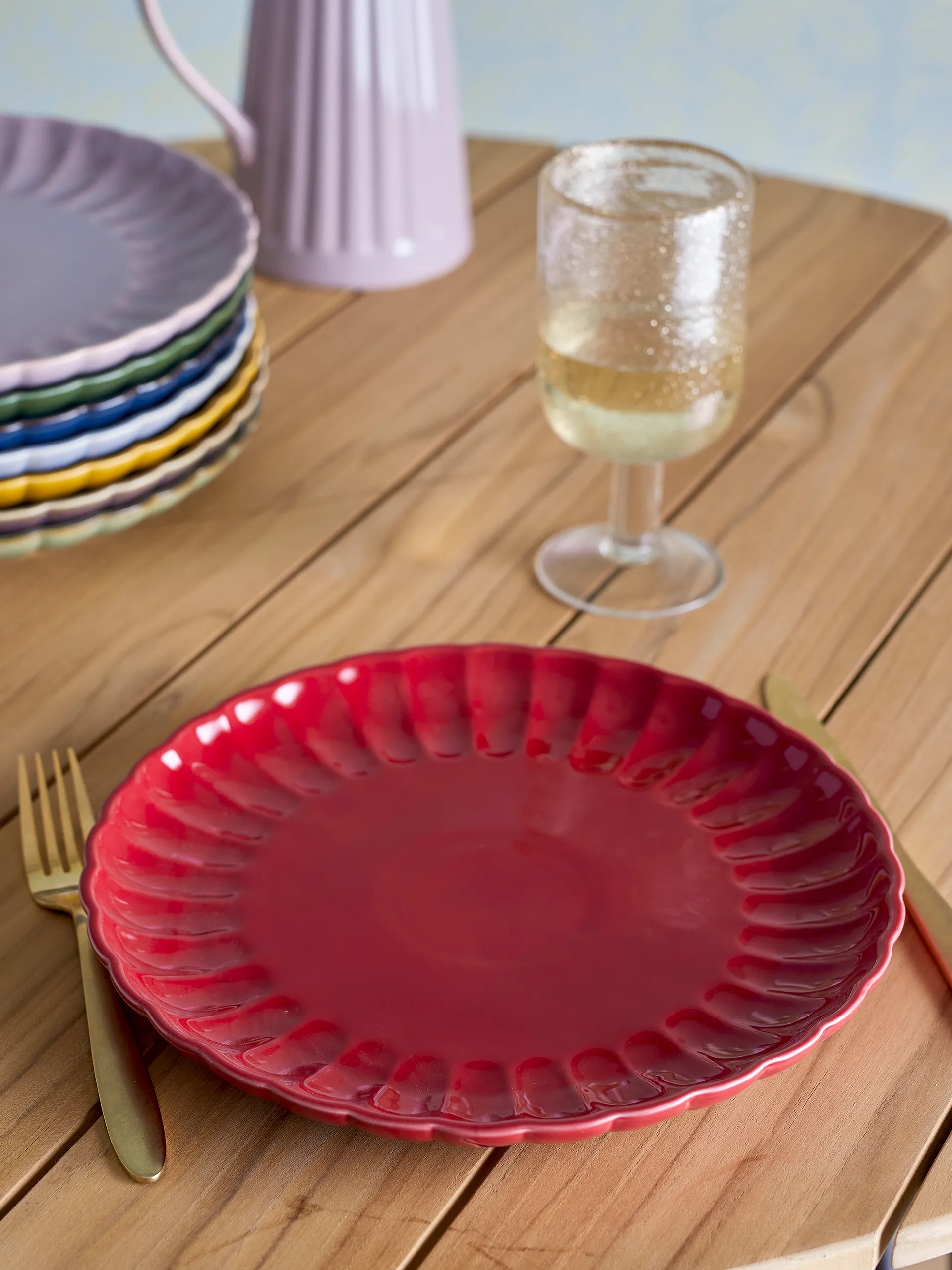 Assiette Latina Ø27 cm, Rouge Bloomingville