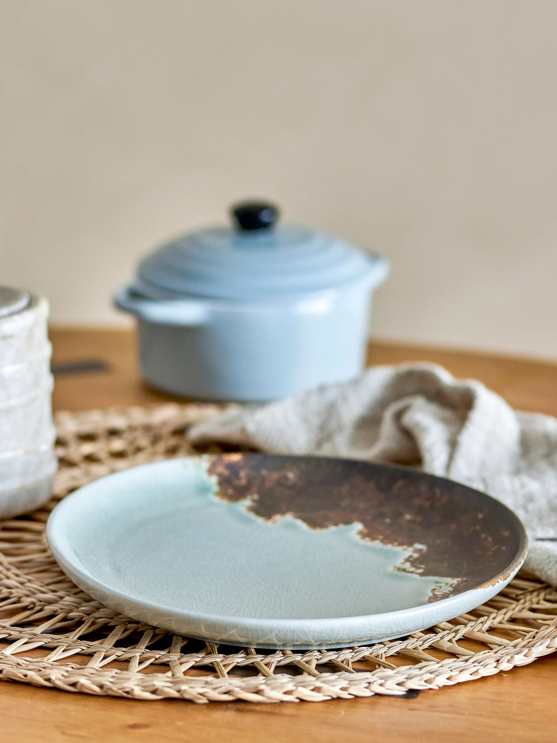 Assiette Paula Ø20 cm, Grey-brown Bloomingville