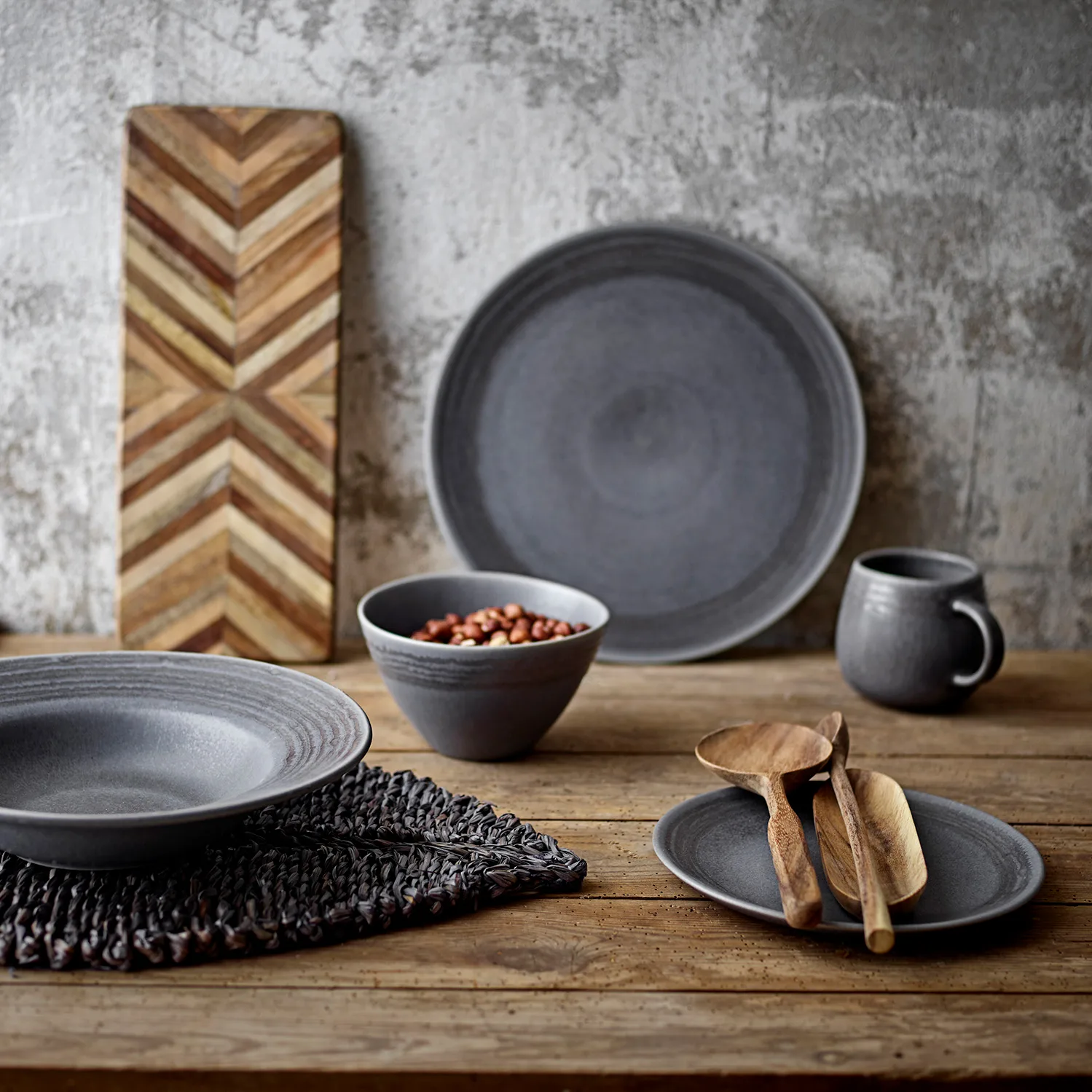 Assiette Raben Ø21 cm, Gris Bloomingville