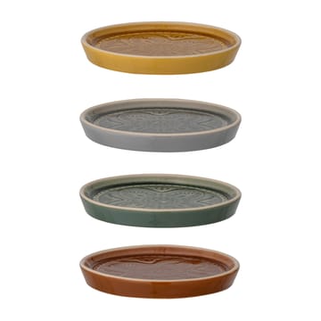 Assiette Rani Ø11 cm 4 Pièces - Gris-jaune-marron-vert - Bloomingville