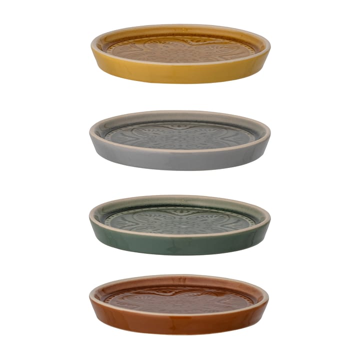 Assiette Rani Ø11 cm 4 Pièces, Gris-jaune-marron-vert Bloomingville