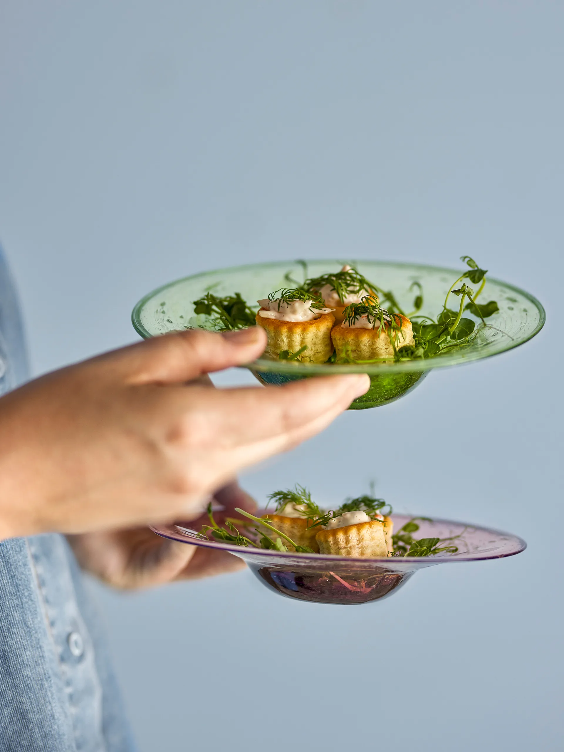 Assiette Sunil, lot de 2, Vert Bloomingville