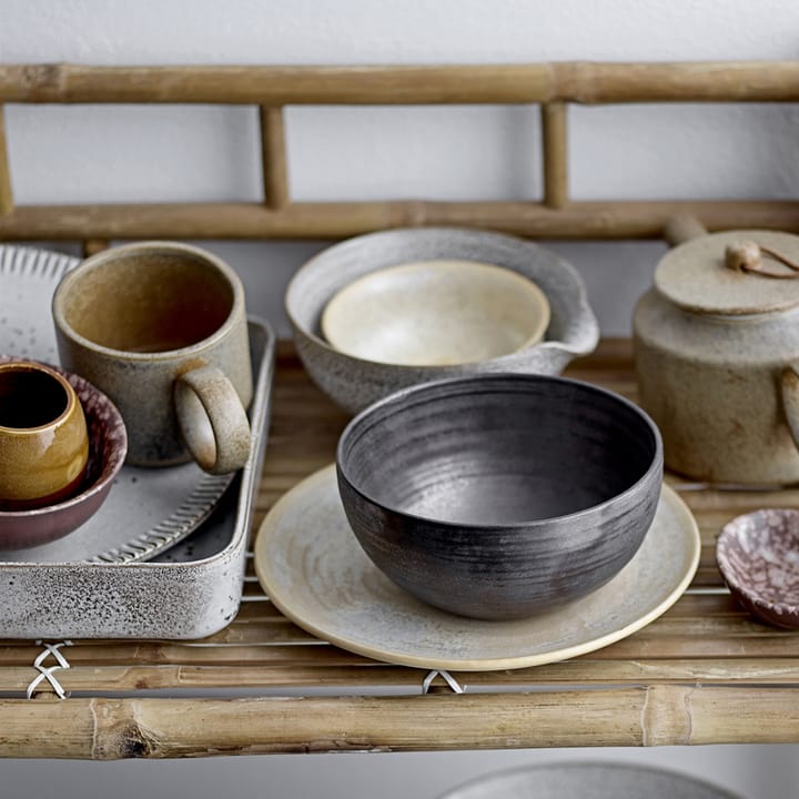 Assiette Thea grès gris, 20 cm Bloomingville