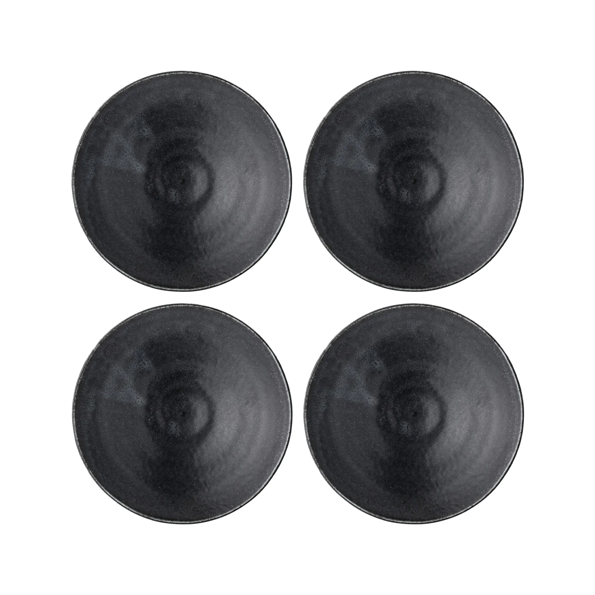 Assiette Yoko 16 cm Lot de 4, Noir Bloomingville