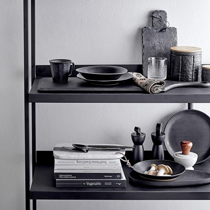 Assiette Yoko 24 cm Lot de 4, Noir Bloomingville