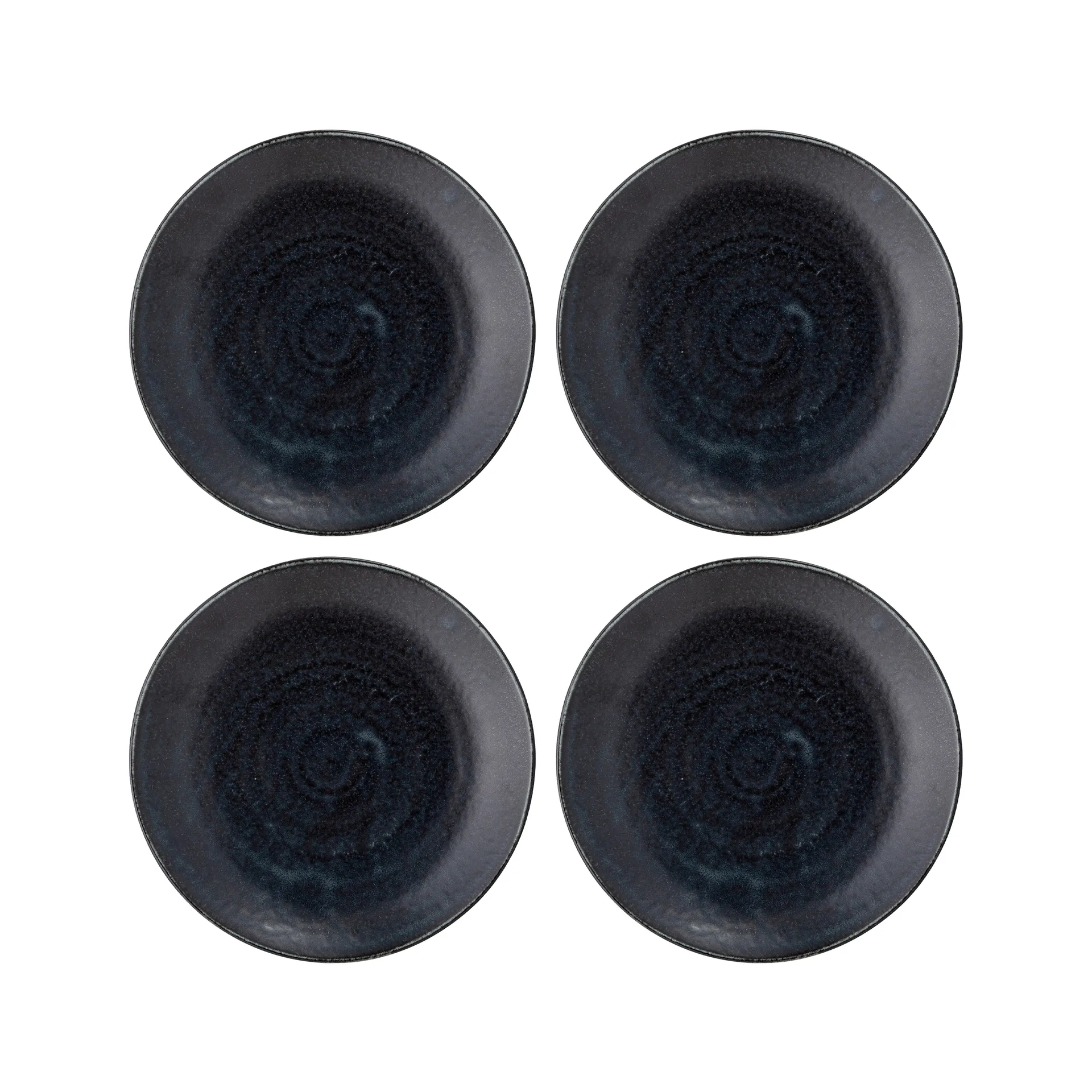 Assiette Yoko 24 cm Lot de 4, Noir Bloomingville