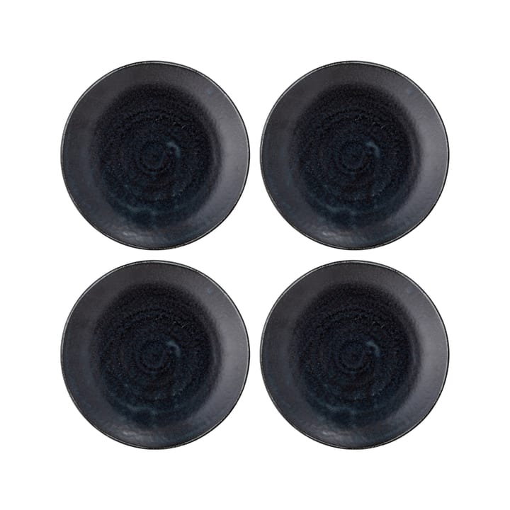 Assiette Yoko 24 cm Lot de 4 - Noir - Bloomingville