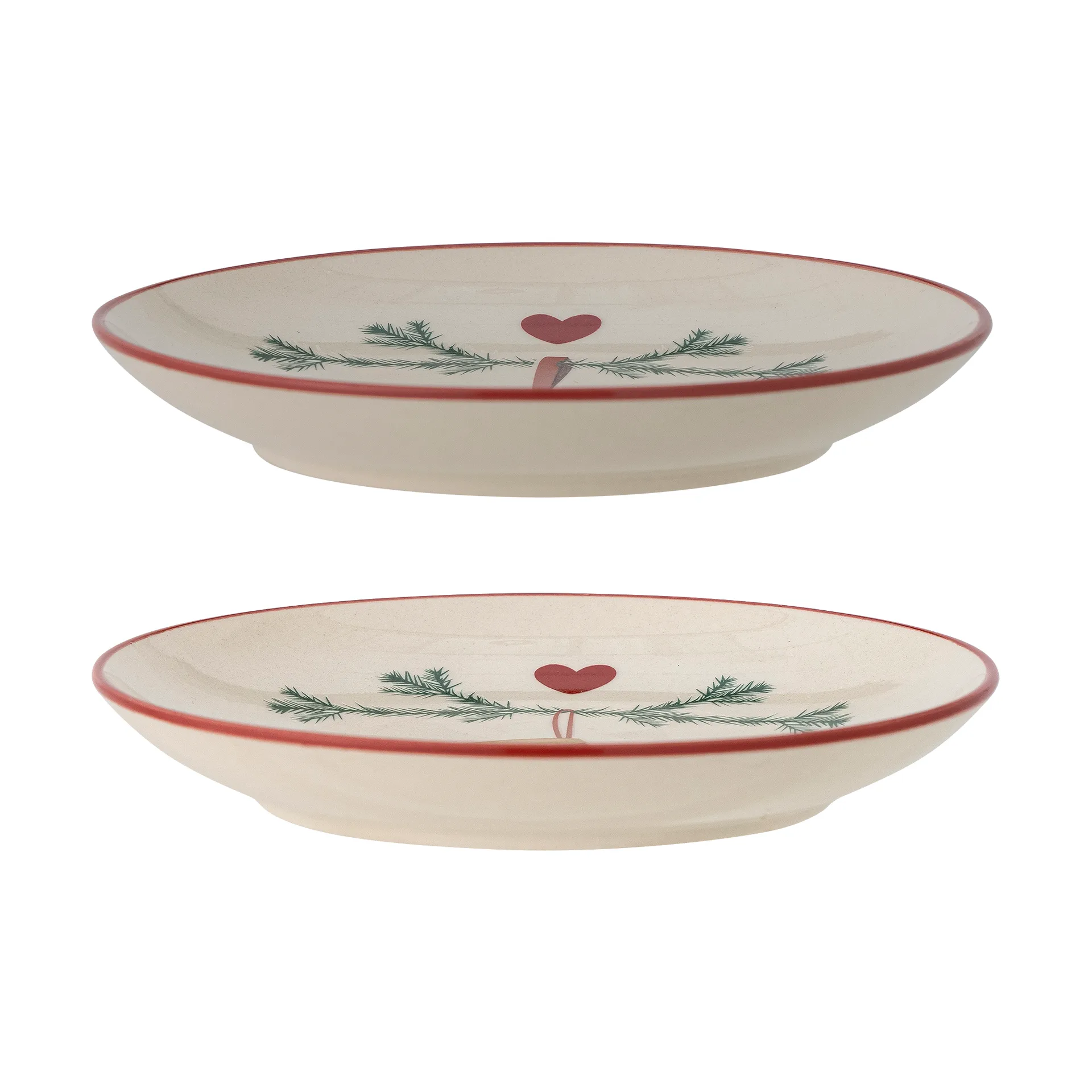 Assiette Yule Ø16 cm lot de 2, Blanc Bloomingville
