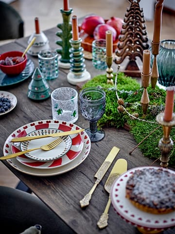 Assiette Yule Ø23 cm - Naturel-rouge - Bloomingville