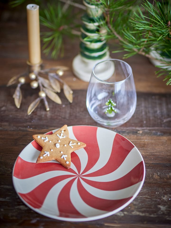Assiette Yule Ø23 cm, Naturel-rouge Bloomingville