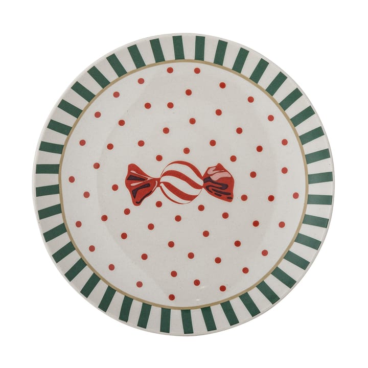 Assiette Yule Ø28 cm - Naturel-rouge - Bloomingville