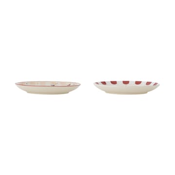 Assiettes Merry-go-round Ø16 cm, 2 pièces - Beige-rouge - Bloomingville