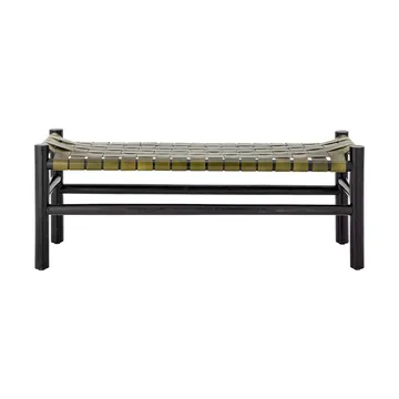 Banc Conner - Cuir noir-vert - Bloomingville