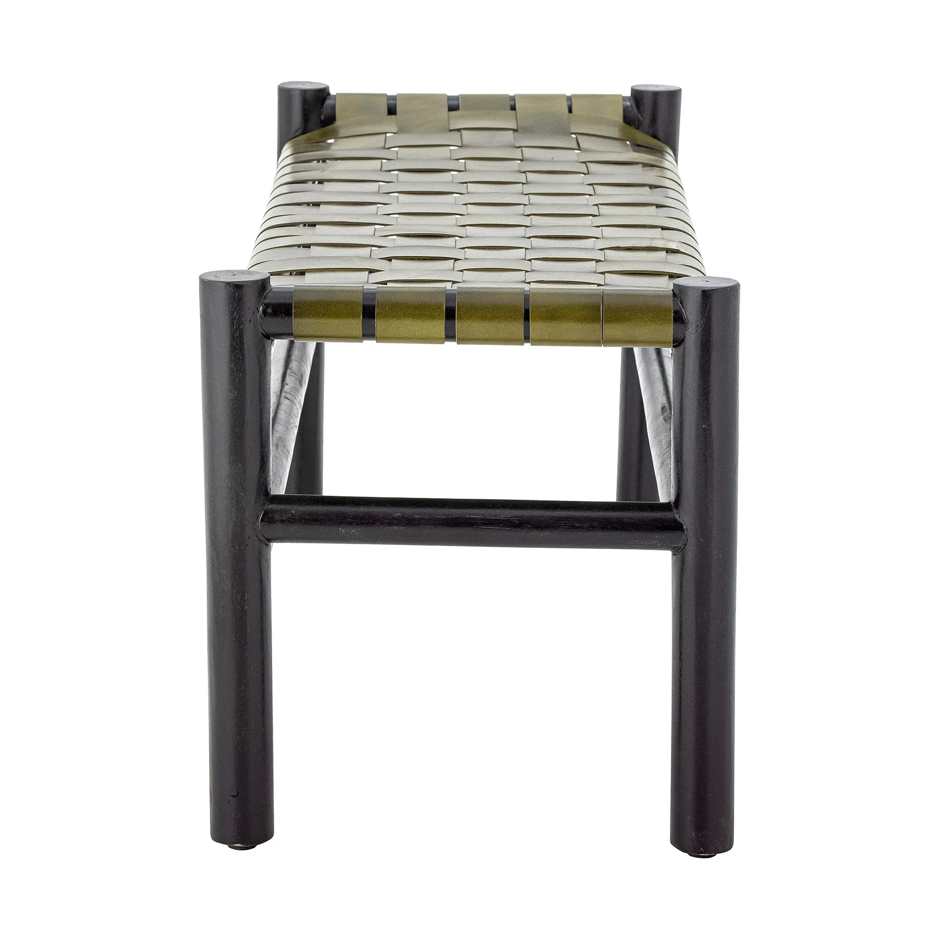 Banc Conner, Cuir noir-vert Bloomingville