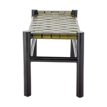 Banc Conner - Cuir noir-vert - Bloomingville