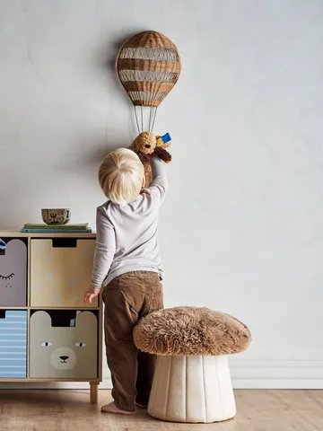 Bertil pouf Ø37 cm - Éponge, brun - Bloomingville