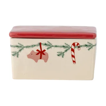 Beurrier Yule 12,5x7 cm - Blanc-rouge - Bloomingville