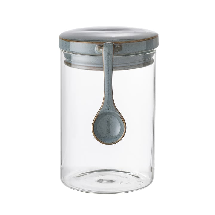 Bocal en verre avec couvercle et cuillère Pixie - 17 cm - Bloomingville