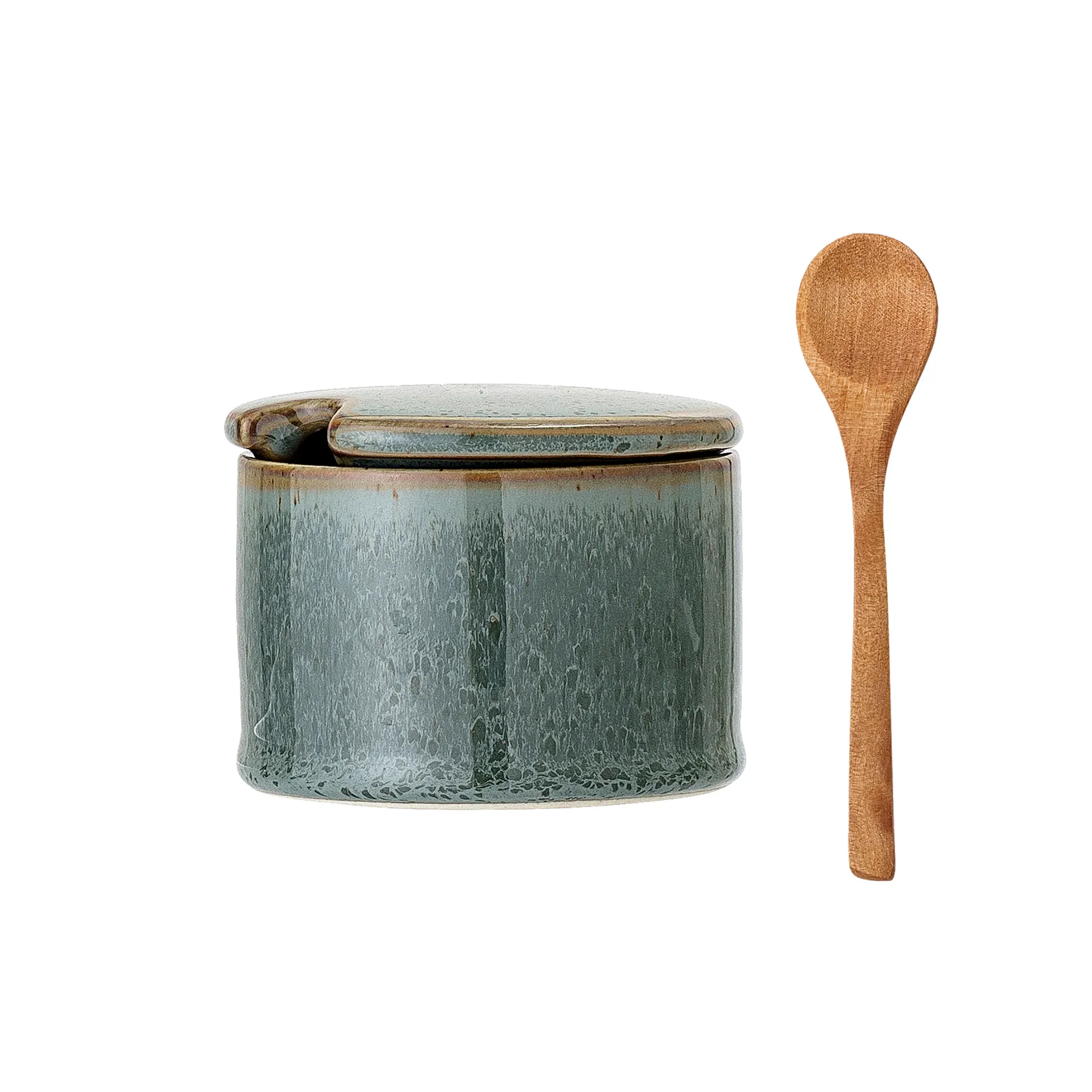 Boîte Pixie avec couvercle et cuillère, vert Bloomingville