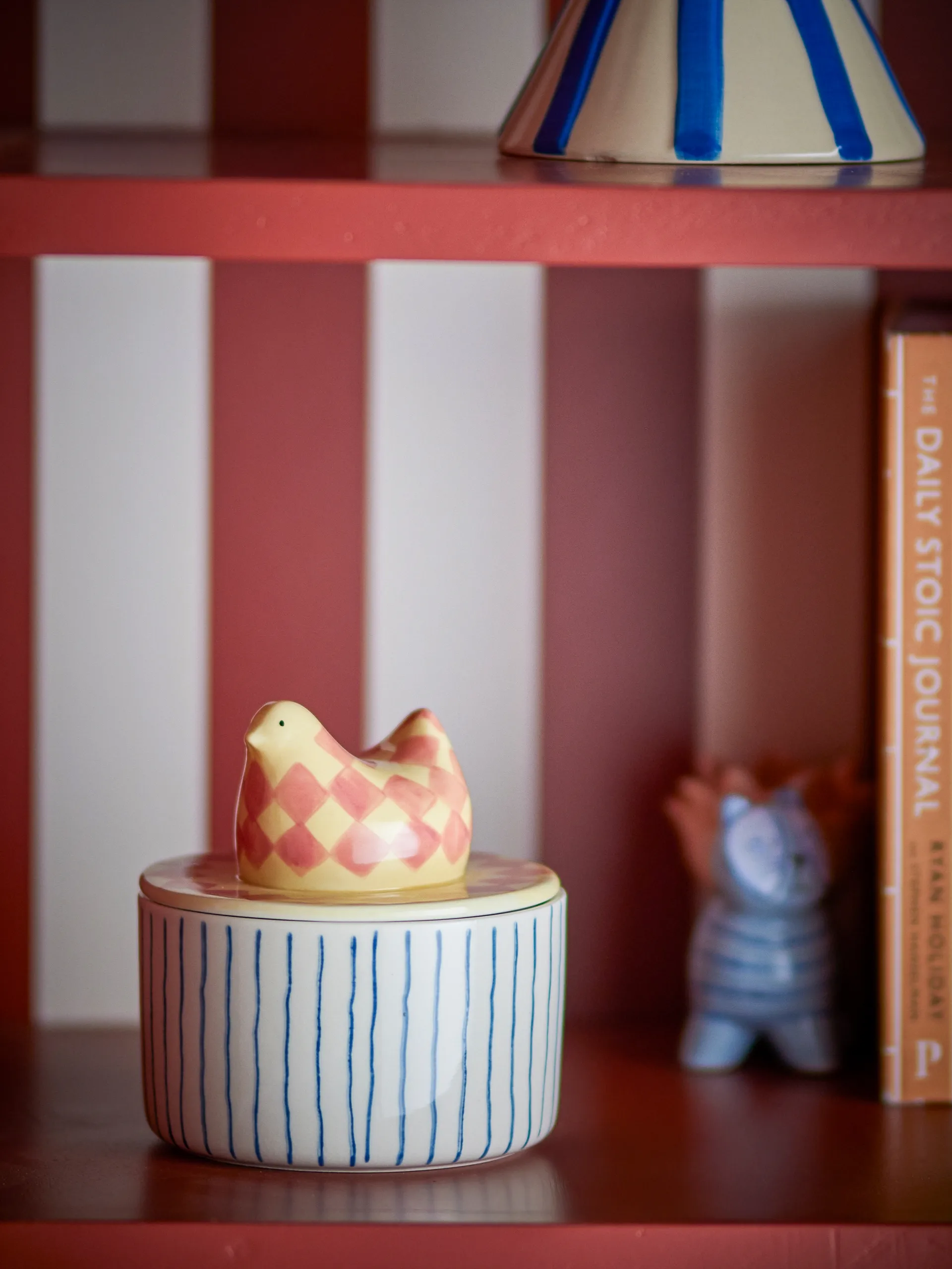 Bol Biona avec couvercle Ø11 cm, Rose Bloomingville