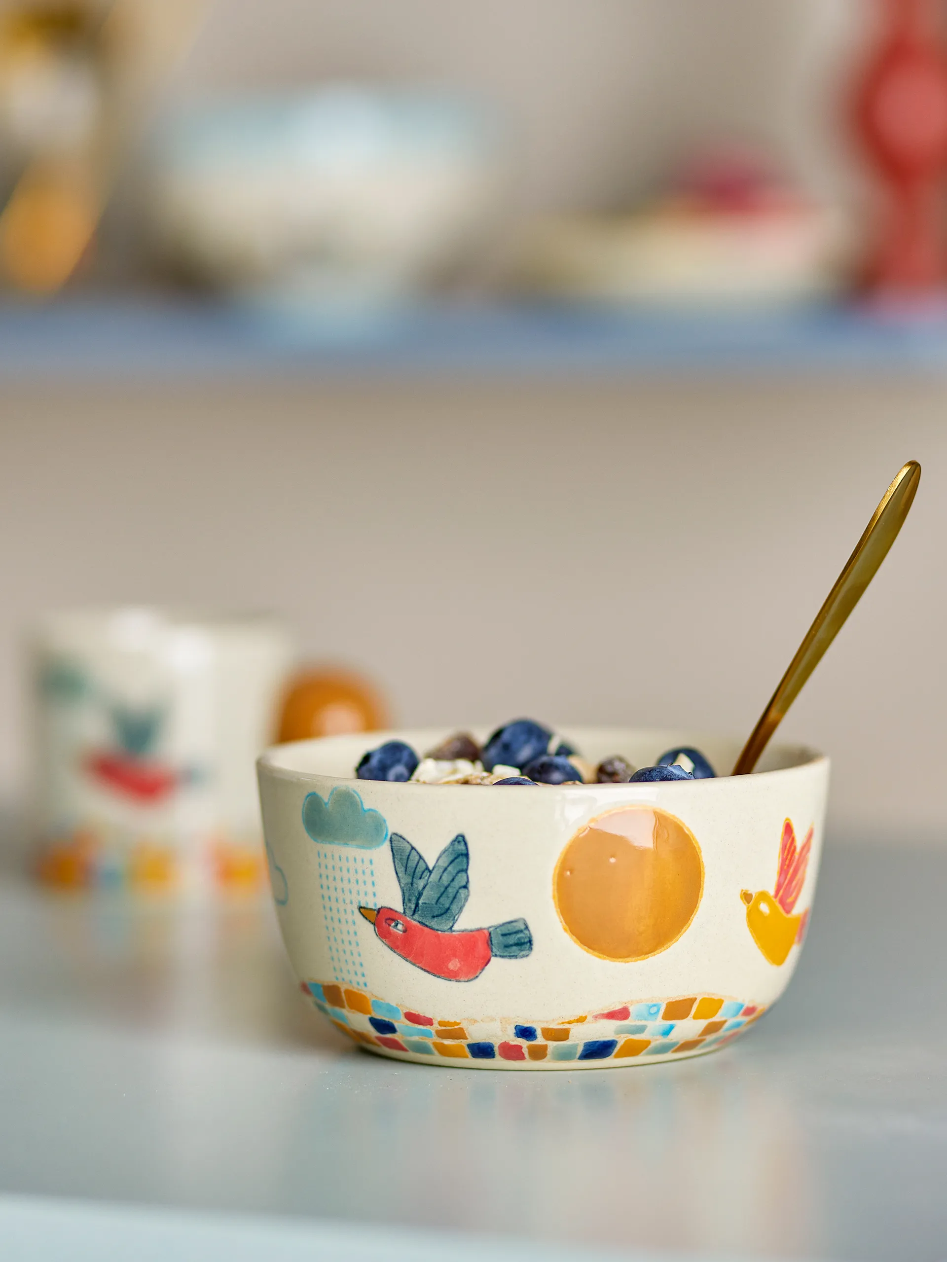 Bol Colorine Ø12 cm, Naturel Bloomingville