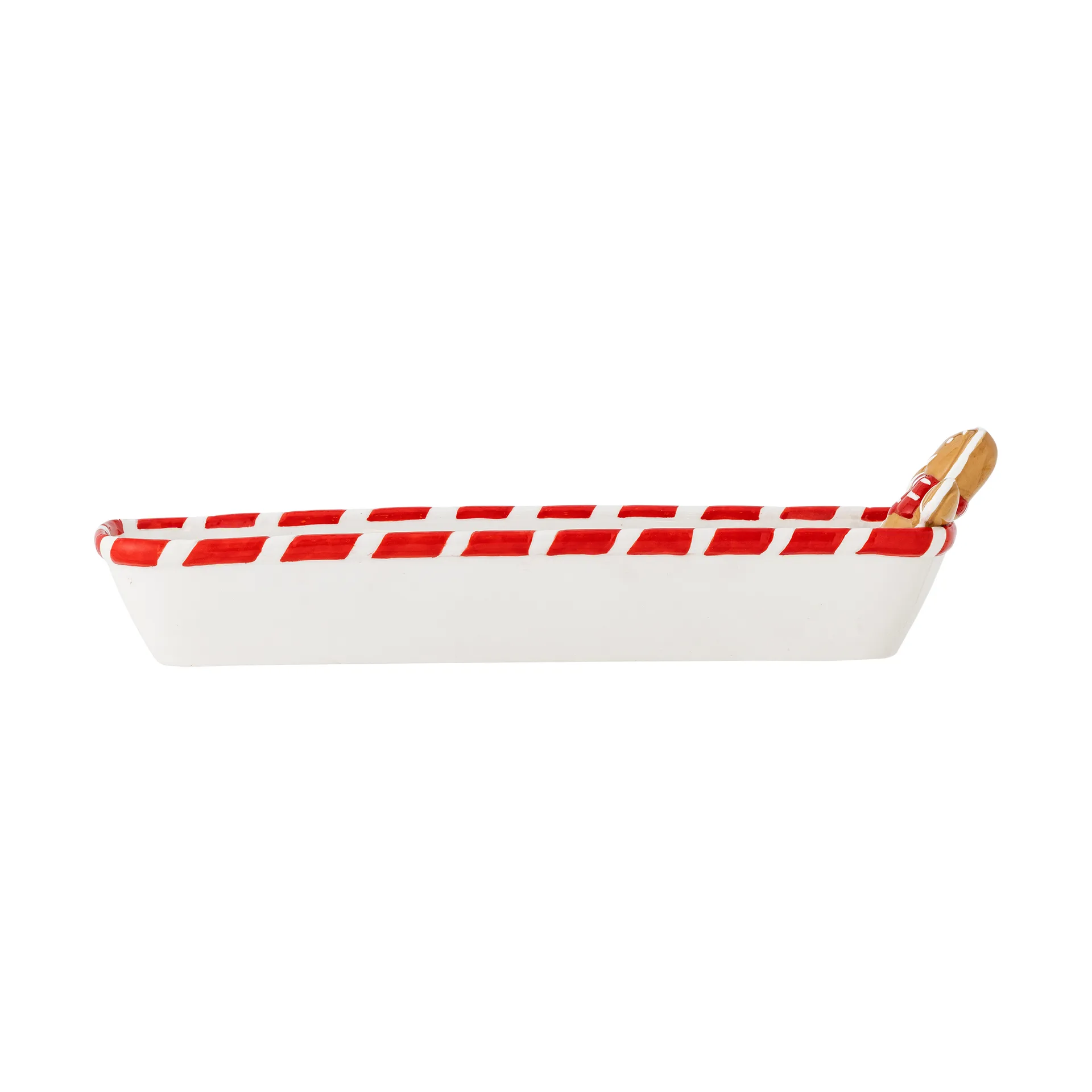 Bol de service Ginnie 36,5x12,5 cm, Blanc-brun Bloomingville