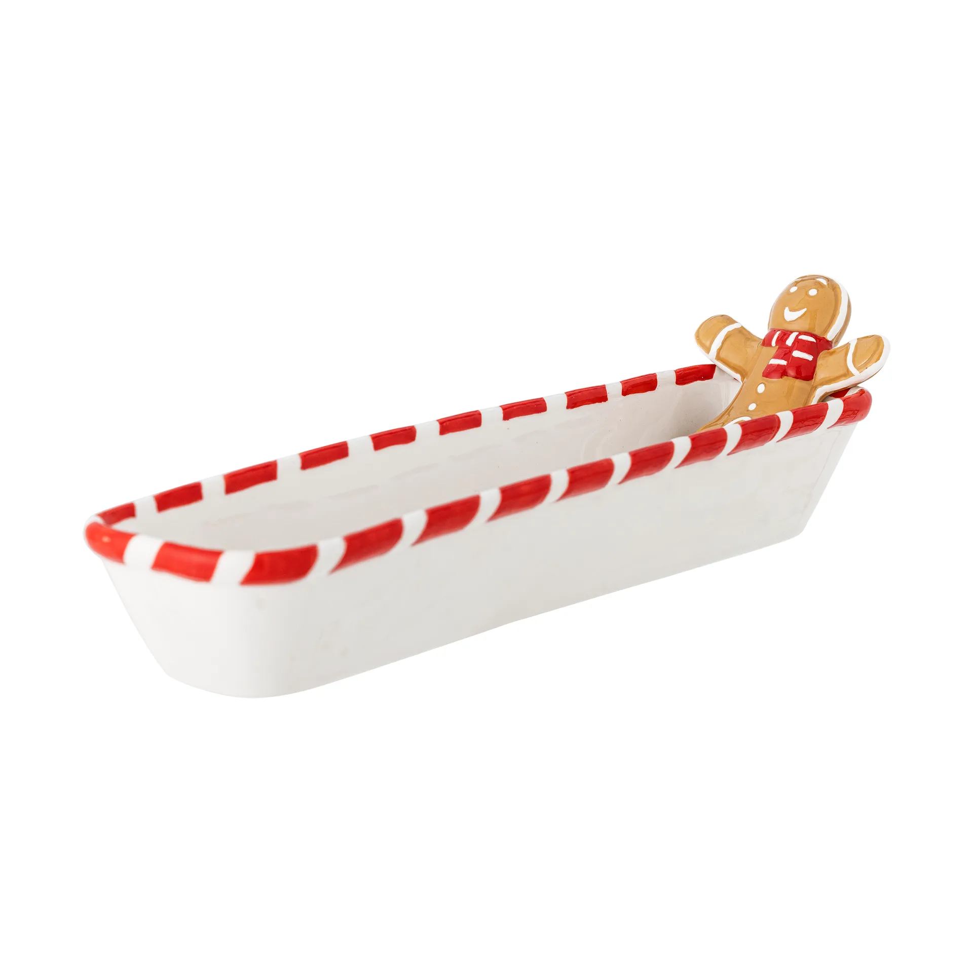 Bol de service Ginnie 36,5x12,5 cm, Blanc-brun Bloomingville