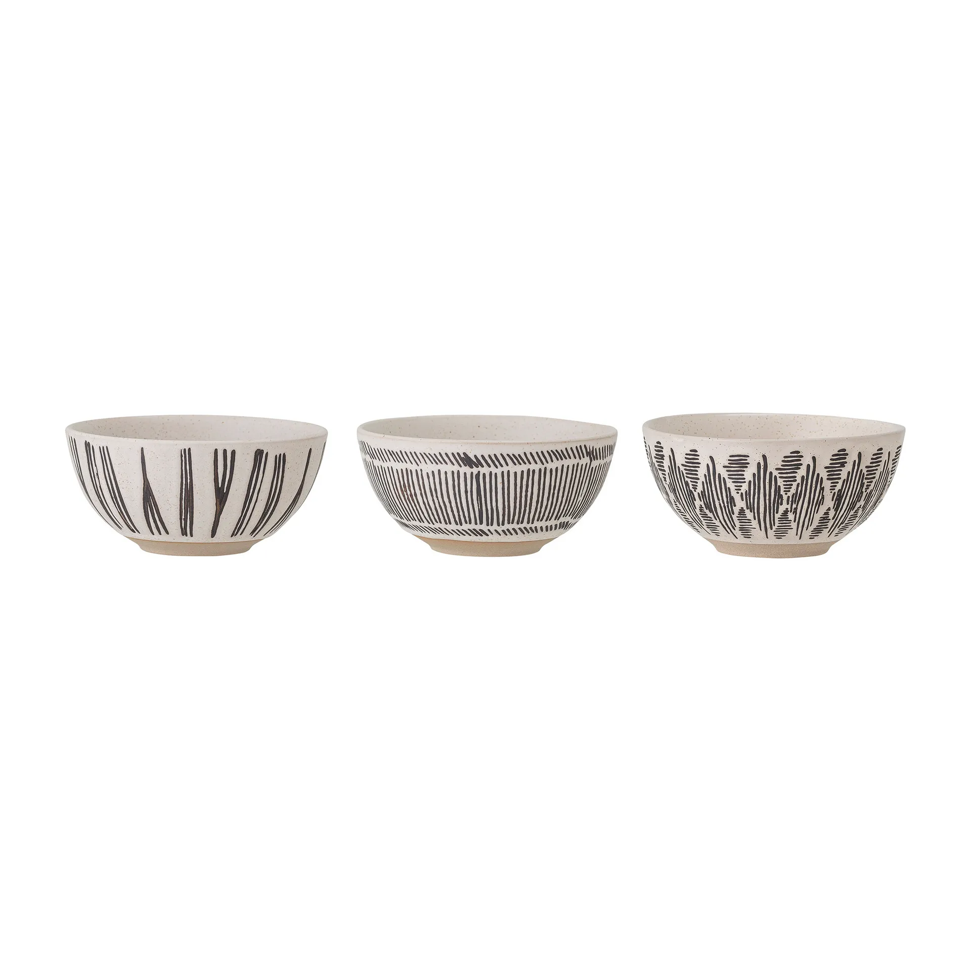 Bol Eliana Ø11,5 cm 3 Pièces, Noir Bloomingville