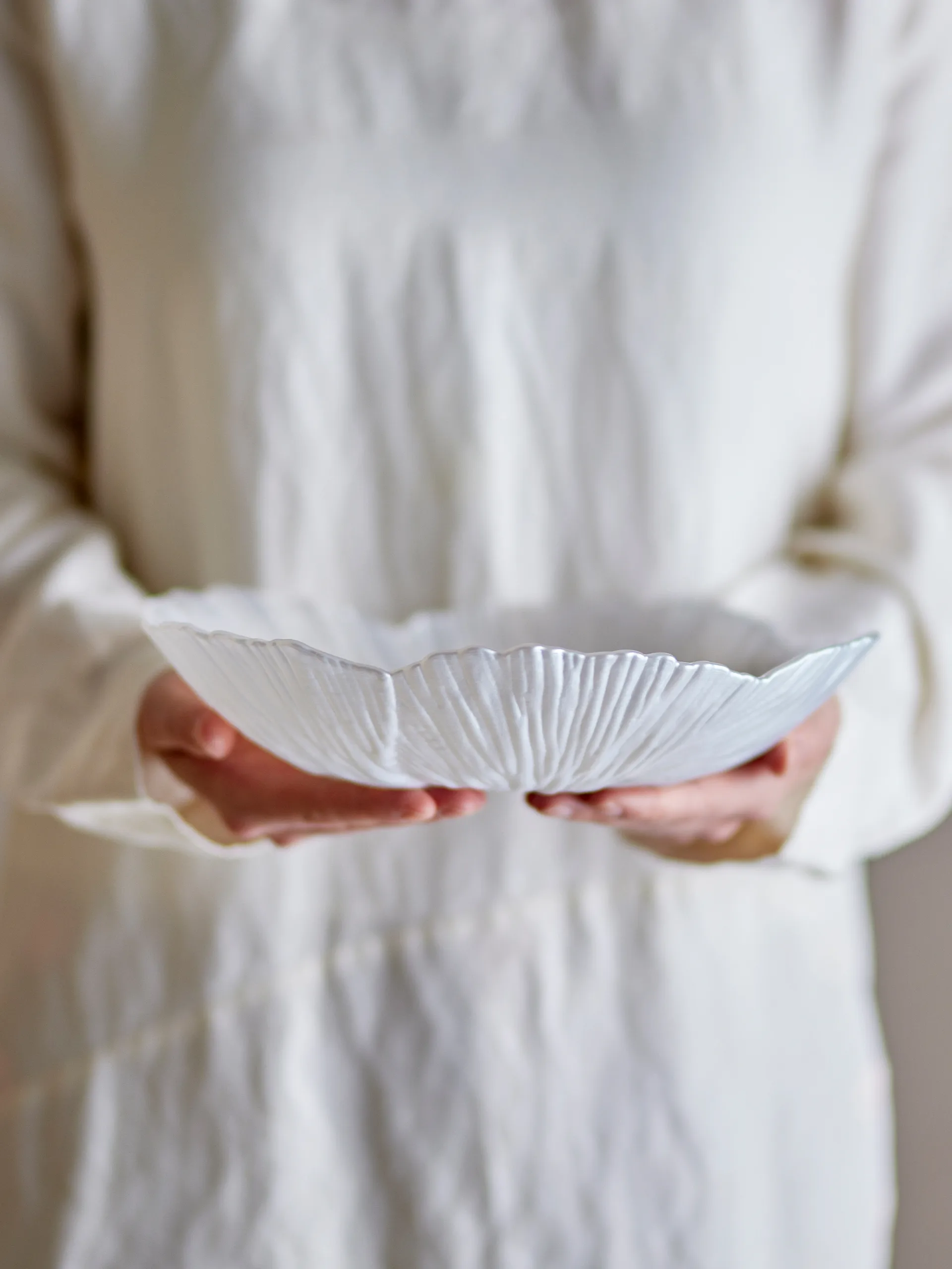 Bol Iani en verre Ø26 cm, Blanc Bloomingville